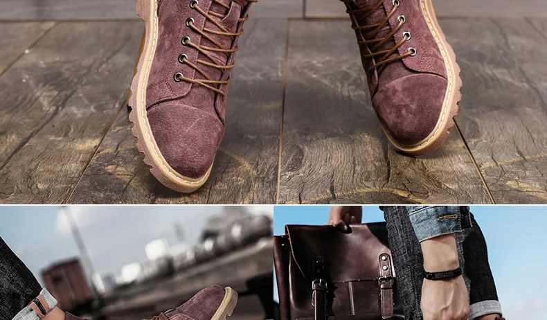 Мужские кожаные ботинки Dr Martins Martens; Зимние ботильоны; Безопасная рабочая обувь; botas hombre Zapatos De Seguridad Safty; обувь размера плюс 48