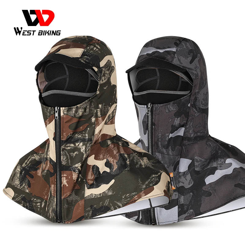 

WEST BIKING 2 In 1 Cycling Bike Cap Motorcycle Winter Headwear Camouflage Riding Headgear Bicycle Bandana Women Men Sports Hat