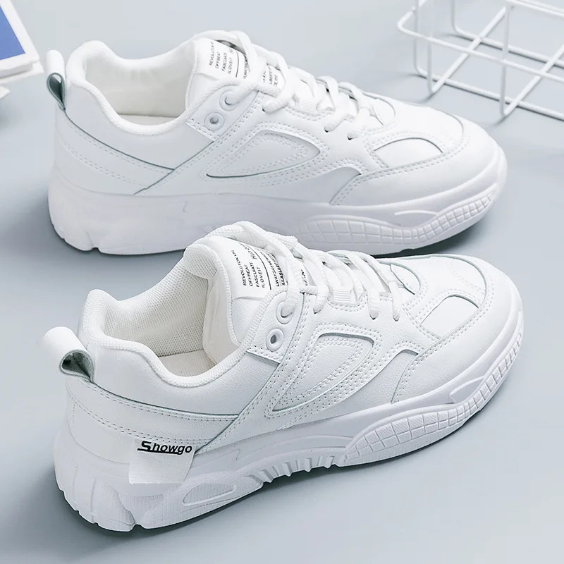 SWYIVY/женские кроссовки из искусственной кожи на плоской подошве Повседневная