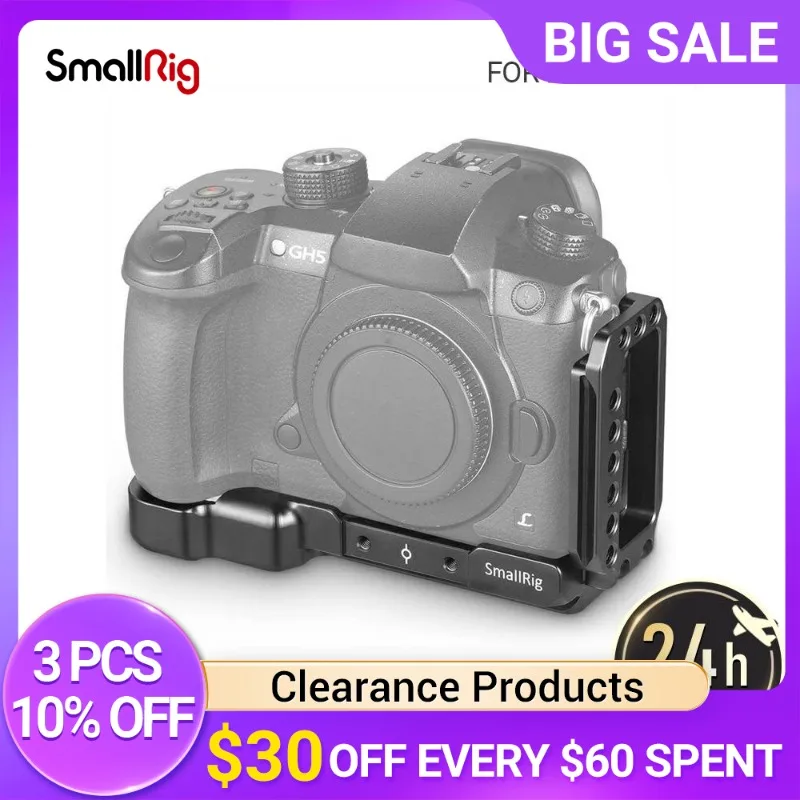 

SmallRig GH5 L Bracket Plate for Panasonic Lumix GH5/GH5S Arca-Swiss Standard L Plate Mounting Plate -2179