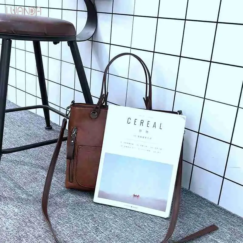 Causal Tote Bags Women Pu Leather Shoulder Bag Female Messenger Shopping All-Purpose Lady High Quality Vintage Handbag | Багаж и сумки