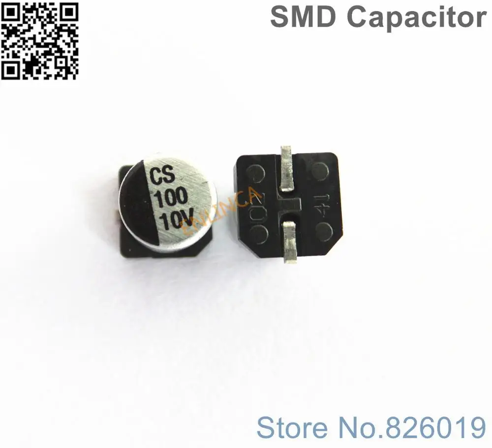 

200pcs/lot 10V 100uf SMD Aluminum Electrolytic Capacitors size 5*5.4 100uf 10V