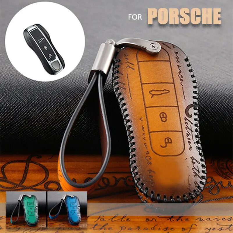 1 шт. Кожаный Автомобильный брелок для ключей в стиле ретро чехол держатель с