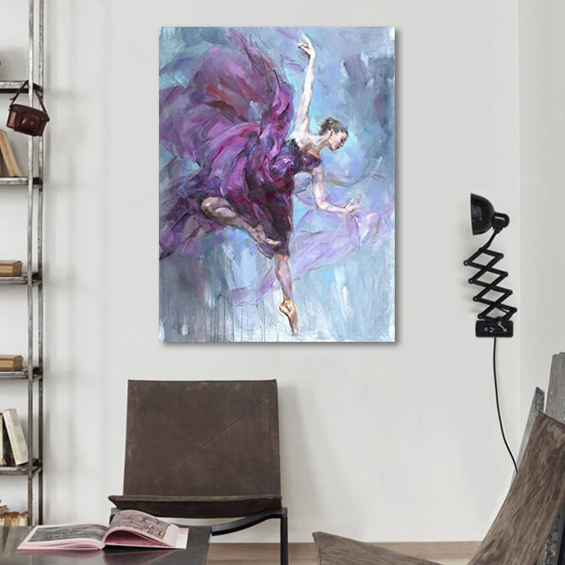 DIY Цифровая раскраска Красивая балетная девушка украшение дома картина для