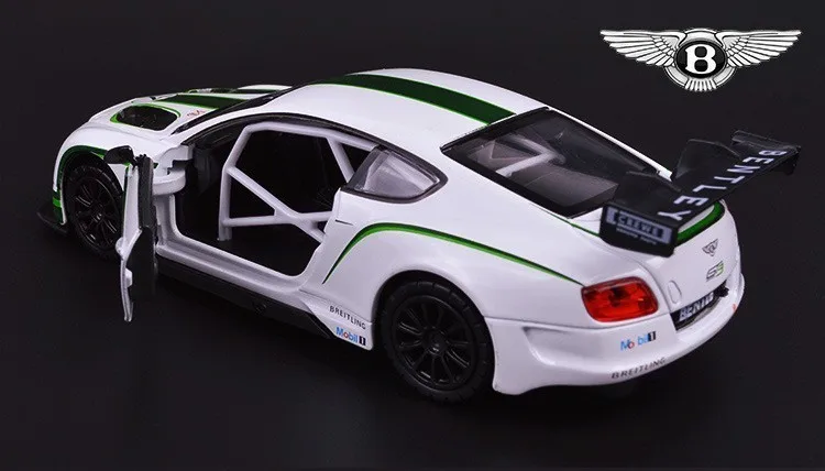 1:32 Bentley GT3 Супер гоночный сплав автомобиля моделирование литье под давлением звуковые огни модель автомобиля горячие колеса для детей