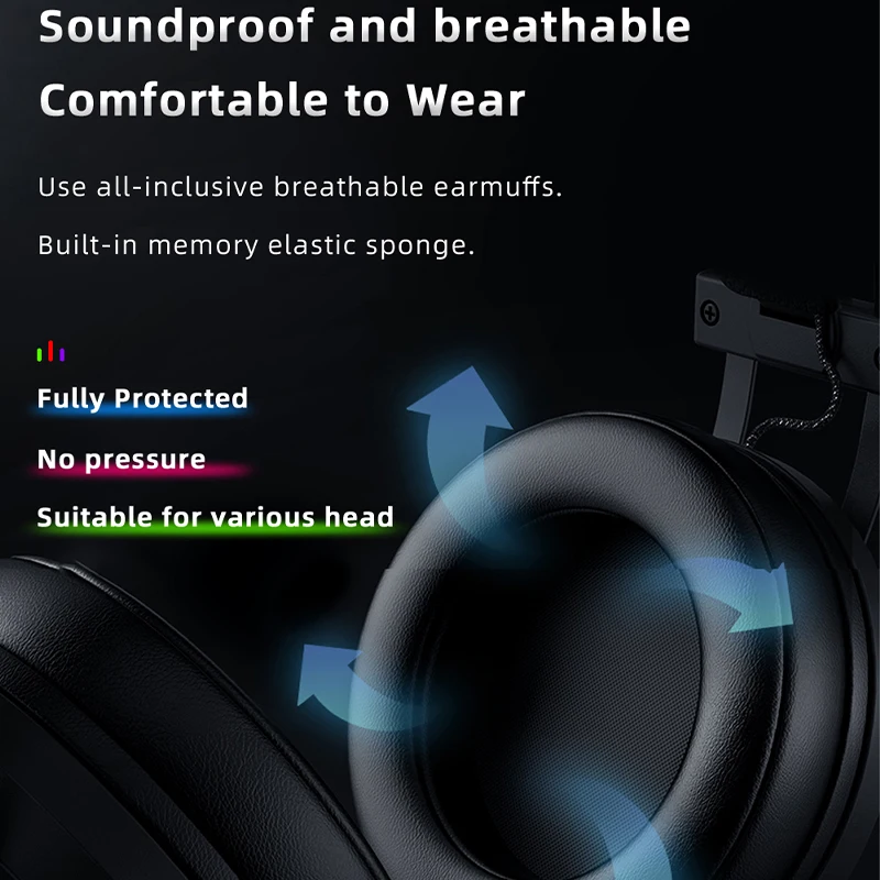 

NEW Hunterspider V1 Stereo Gaming Headset Over-Ear-Game Led Light PS4 Deep Bass Wired Control With Mic For PC PS4 Xbox-One Gamer