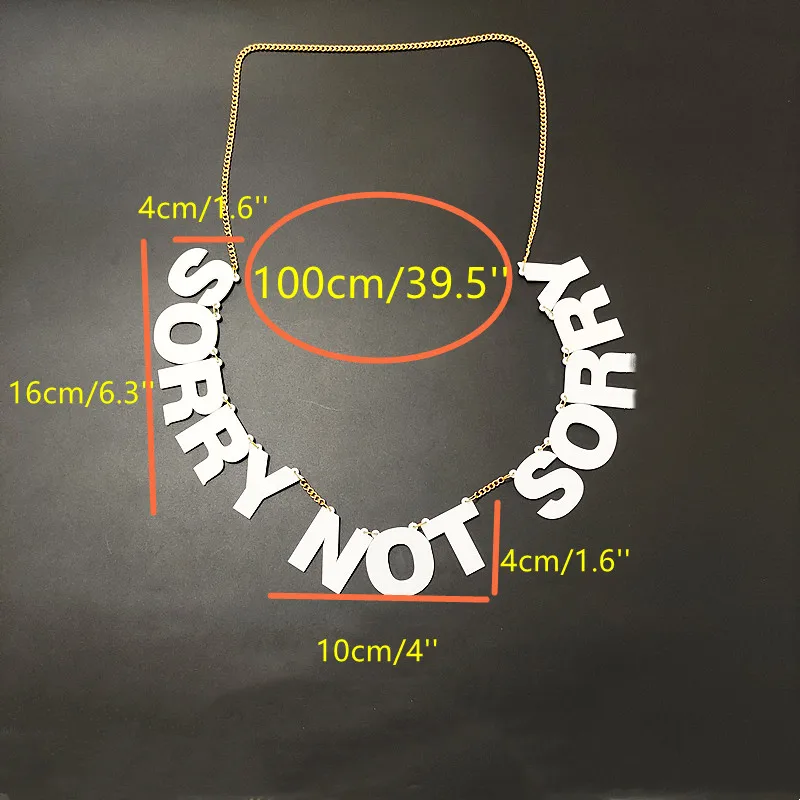 KUGUYS модное ювелирное изделие белое акриловое ожерелье с буквенным принтом для