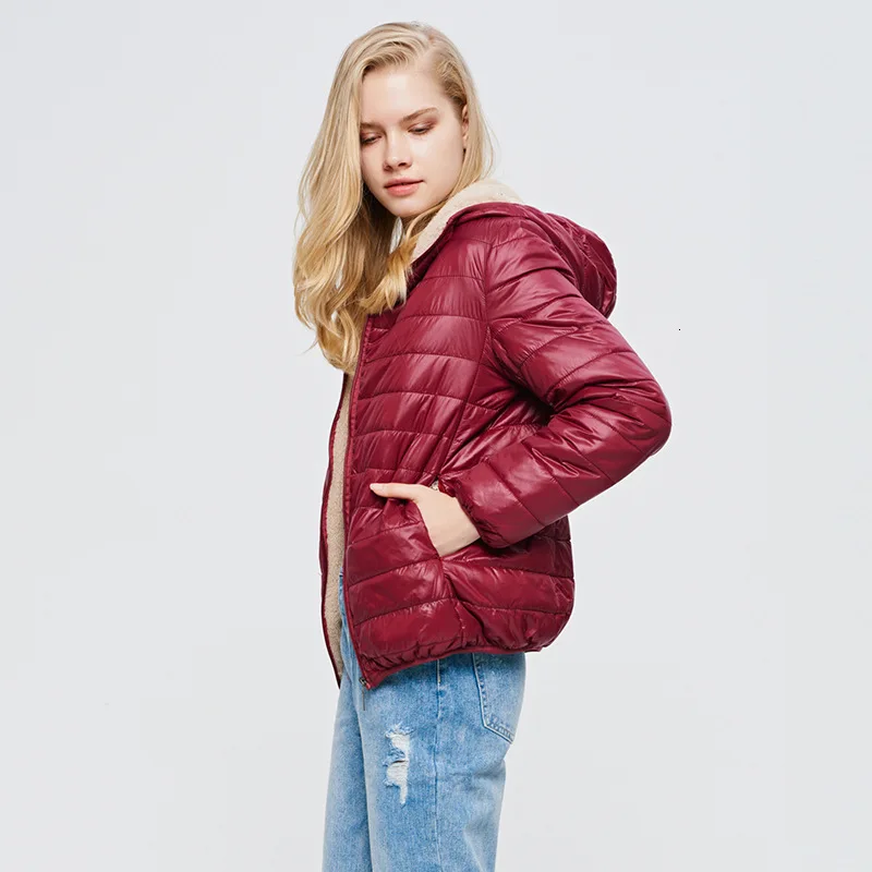 Cotton-wadded Jacket Women Thickening Padded Female Parkas Fashion Hooded Solid Loose Outerwear For Office Lady S-XXL | Женская одежда