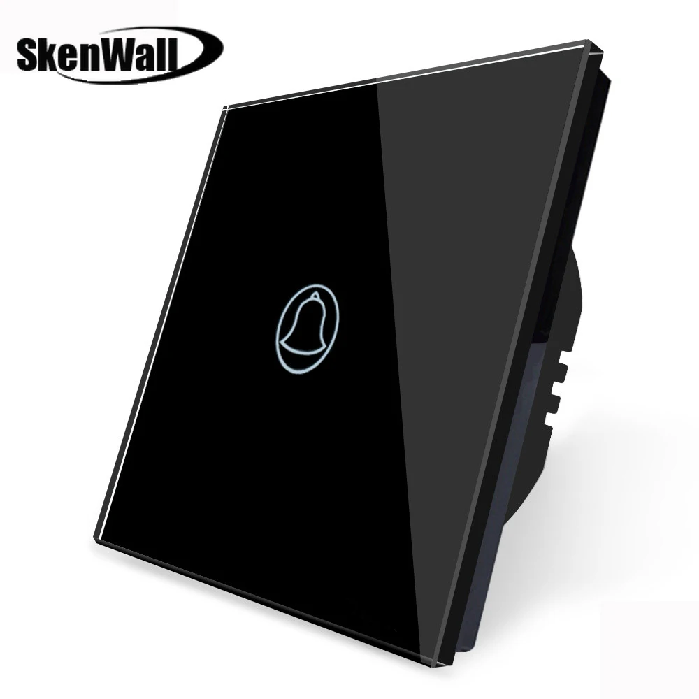 Стандарт ЕС кристальная стеклянная панель Водонепроницаемый дверной Звонок