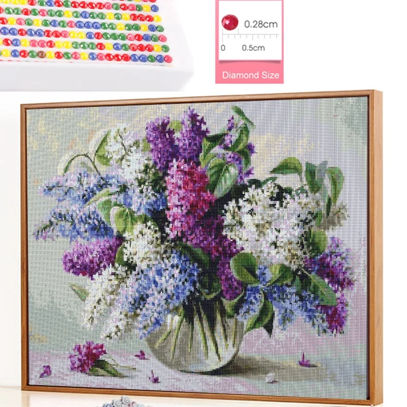 Картина с цветами 5D картина вышивка цветы Алмазная мозаика крестиком на стену