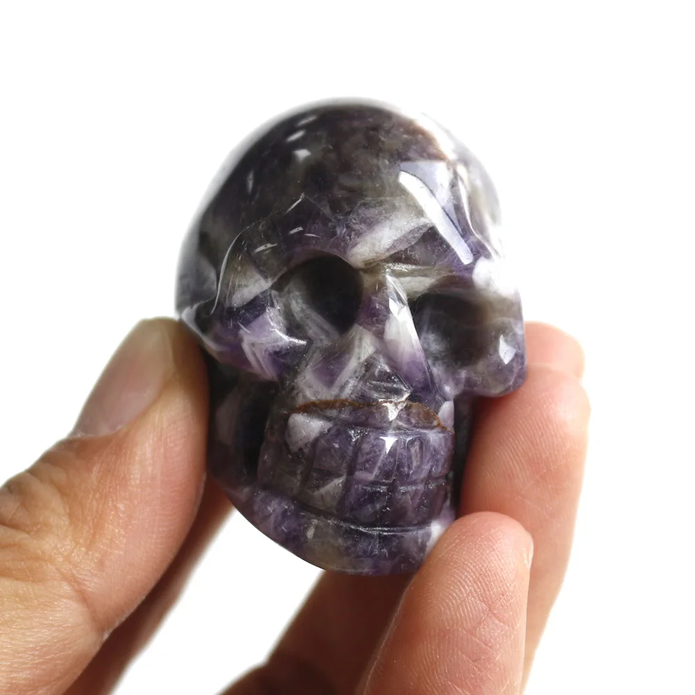 Бесплатная доставка! Черепа из натурального камня аметиста LXM 2 дюйма|Камни| |