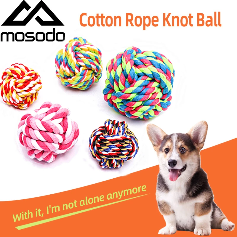 Mosodo собака игрушки щенок жевать прорезывания зубов хлопковая Веревка Узел