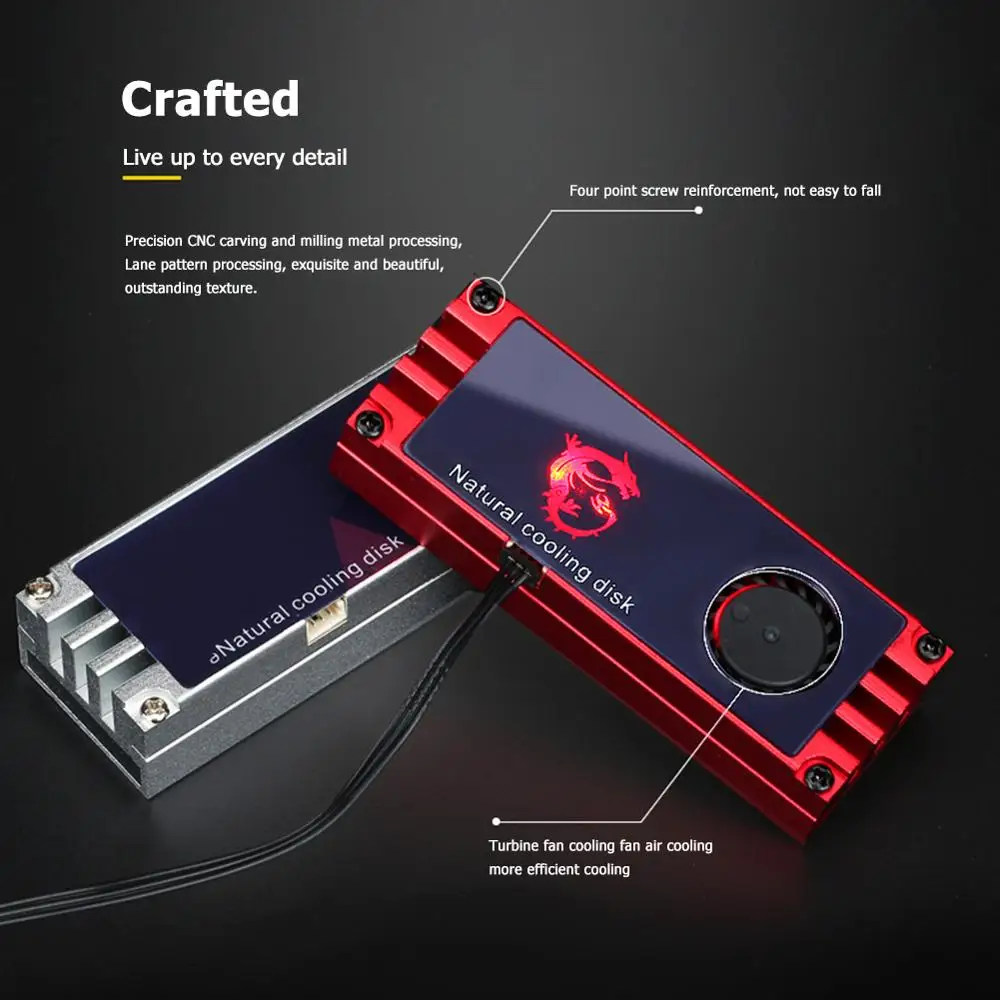 M.2 2280 SSD радиаторы температуры тепла OLED экран цифровой дисплей твердотельный