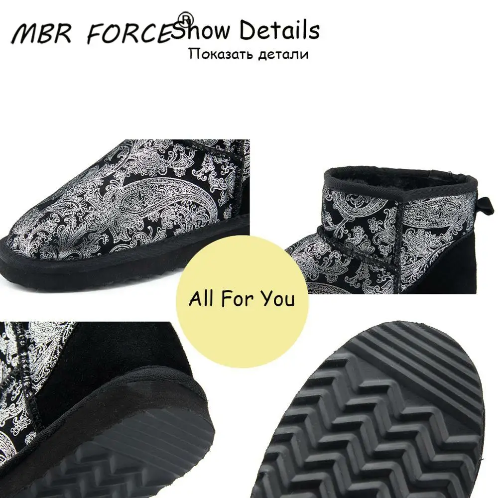 MBR FORCE Бесплатная доставка Горячая Распродажа женские зимние ботинки 100%