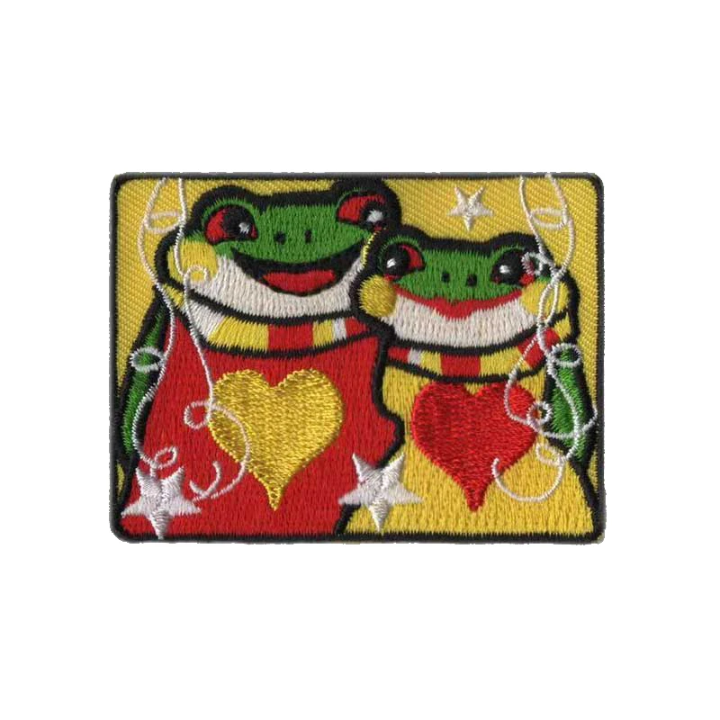 Вышитые патчи Oeteldonk лягушка патч на одежду утюжок Патчи для одежды пошив
