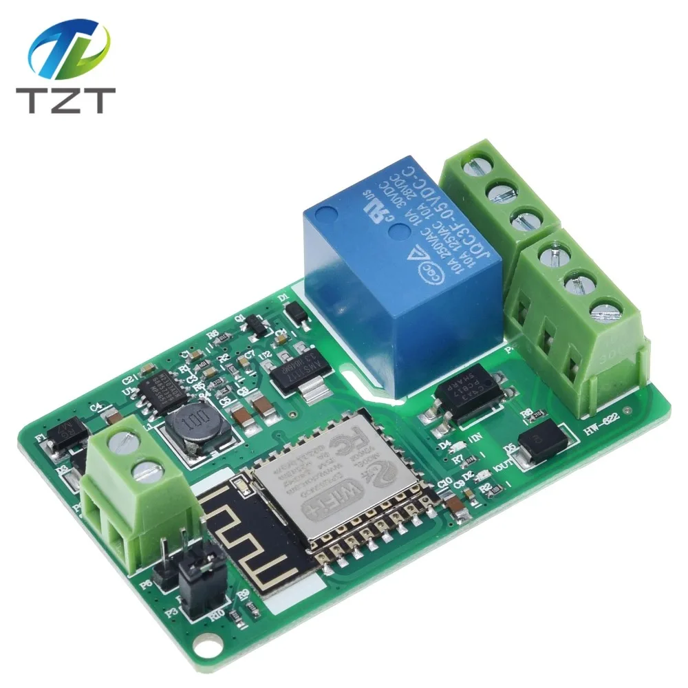 ESP8266 ESP-12F wifi беспроводной модуль 1 канал Релейный Щит защита от перегрузки по току Wi-Fi сетевой релейный модуль 10A DC 7-30 в