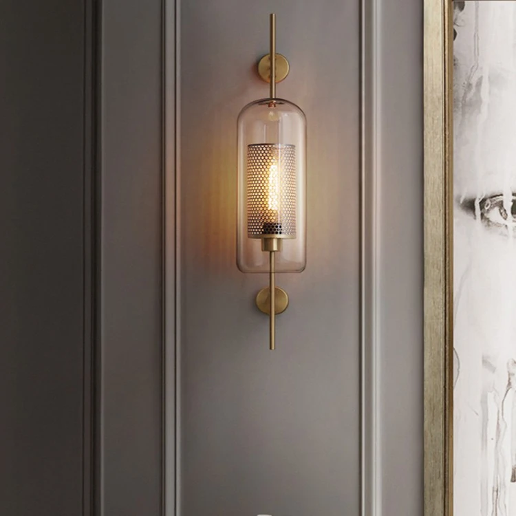 Винтажная настенная лампа в стиле ретро современный декоративный стеклянный