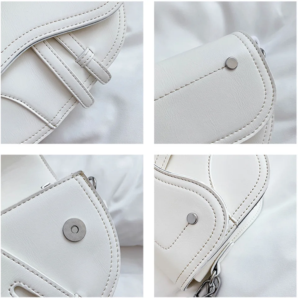 

Women 2021 Fashion Saddle Bags Crossbody Shoulder Bags PU Leather Ladies Small Handbags and Purses Bag Designer Messenger Bag
