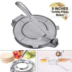8 inch foldable aluminum tortilla press maker machine kitchen dough tacos baking tool diy pie tools kitchen gadgets free global shipping