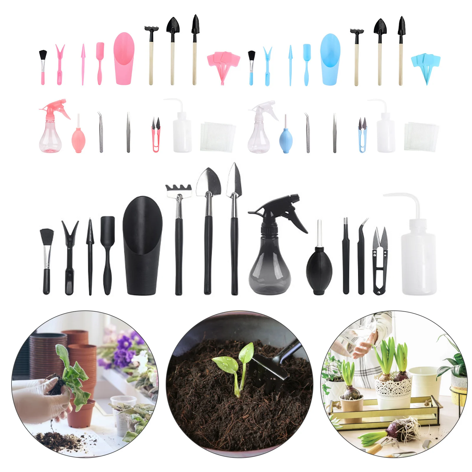 

Succulent Gardening Tool Kit 14/16 Pcs Mini Garden Hand Tools Set Kit For Indoor Fairy Care Potting Cactus Houseplant Bonsai Too