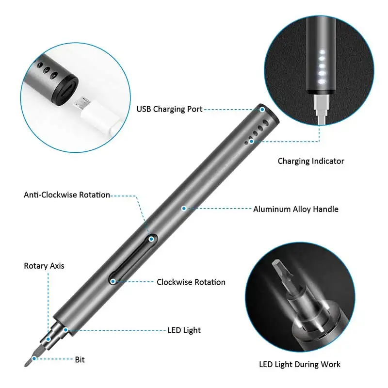59 in 1 Mini Electric Screwdriver Set Power Tools Wowstick For Repairing Mobile Phones Glasses Computers Laptops | Инструменты