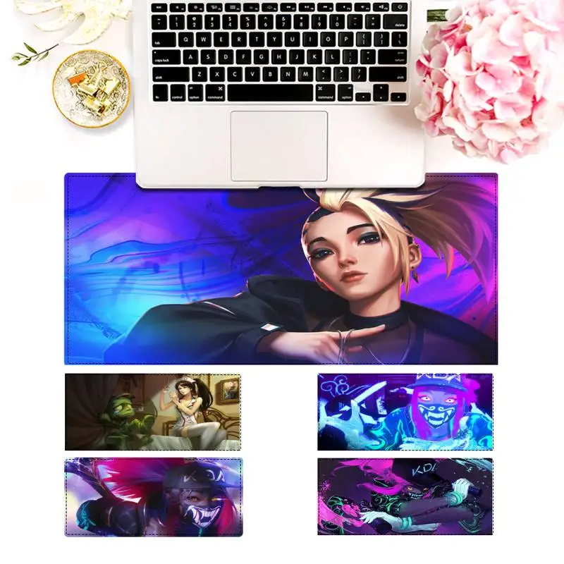 

Print LOL Akali Gaming Mouse Pad Gaming MousePad Large Big Mouse Mat Desktop Mat Computer Mouse pad For Overwatch