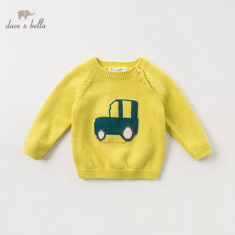 

DB11419 dave bella осень-зима, модный свитер для маленьких мальчиков, топ, пуловер для малышей, вязаный свитер из бутика