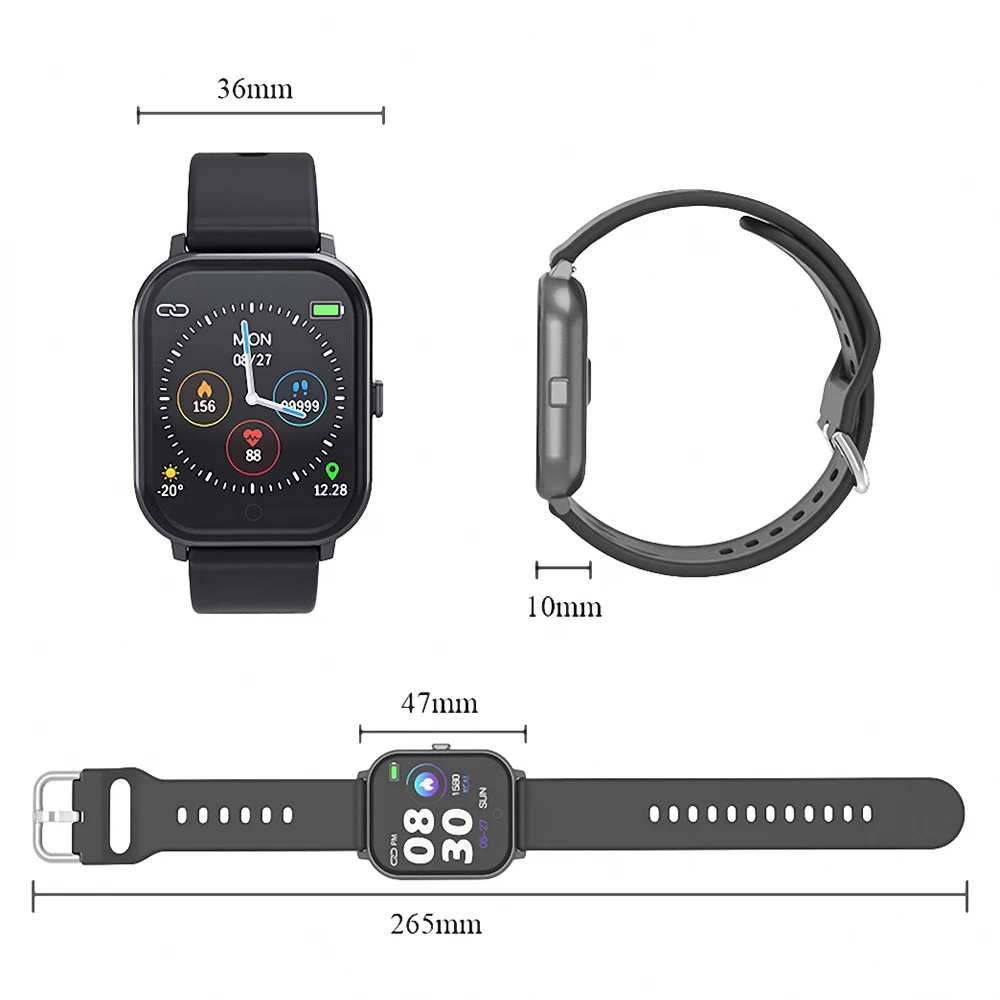 

MKS5 Smart Watch Men Women Sport Fitness Tracker Sleep Monitor Heart Rate Blood Oxygen Bracelet IP67 Waterproof Smart Wristband