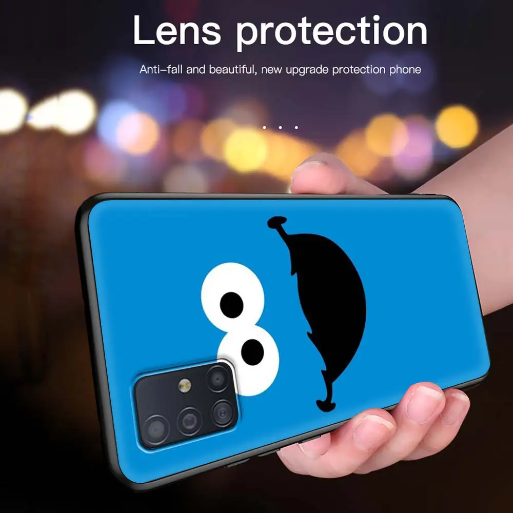 

Biscuit Loving Monster Case For Samsung Galaxy A51 A71 A21s A31 M31 A12 A41 A11 A42 5G M51 M30s Casos Black Soft Phone Fundas
