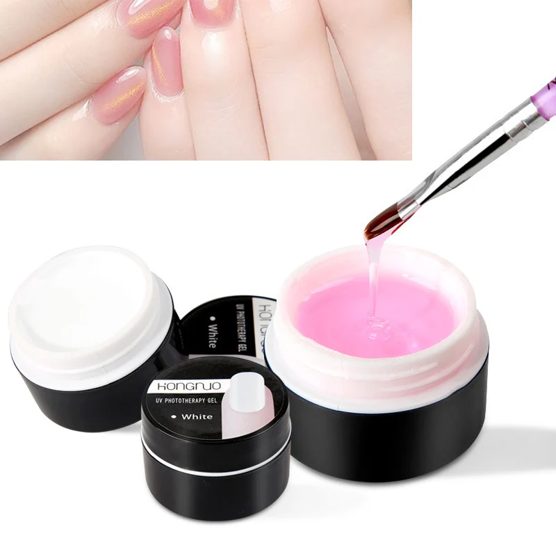 

20G UV Gel For Nail Extension Tips Quick Building Gel For Nails Finger Prolong Form Tips Manicure Nail Tools Clear Natural Color