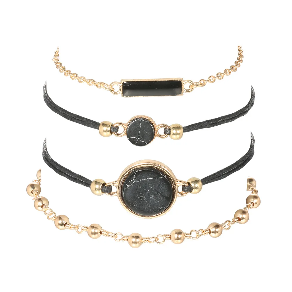 

Krasivaya Metal Compass Totem Black Hexagon Bracelet Wholesale For Women Jewelry