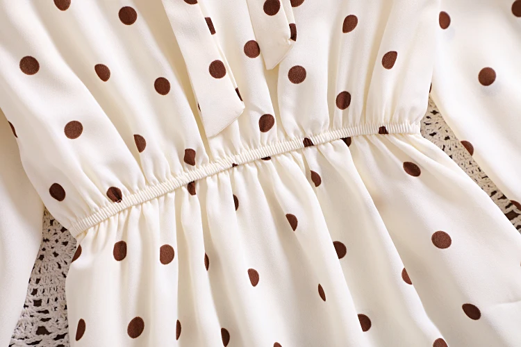 

2020 New Autumn Woman'S Gown Slimming Printed Mid-Length Chiffon Ruffled Dress Mori Girl Long-Sleeved Over-The-Knee Dress