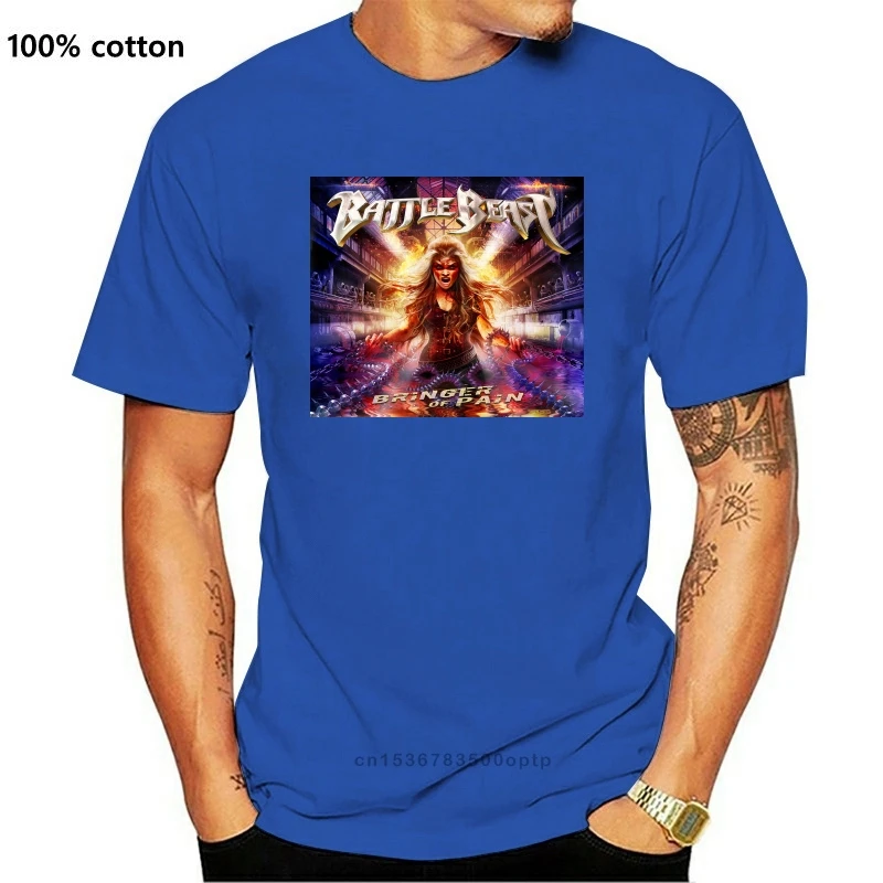 

* New * Battle Beast T Shirt Bringer Of Pain Vinyl Cd Cover Small Medium Large Xl Print Round Neck Man