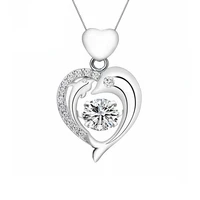 trendy s925 silver 0 5 2 carat moissanite pendant necklace for women top quality d color gra moissanite smart necklace gift