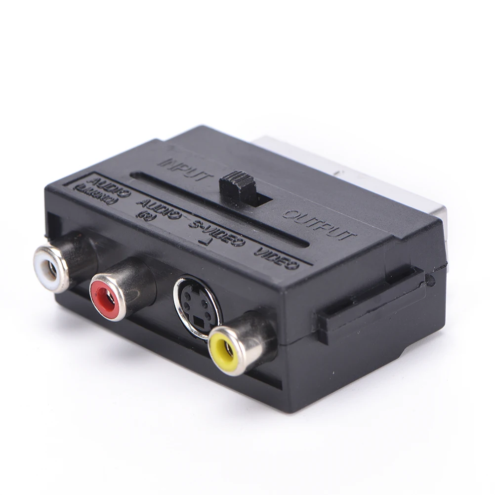1PCS 21 Pins Adapter To 3 RCA Female For TV DVD Male Plug SCART Converter Audio Video Accessories Cable Connectors | Строительство и