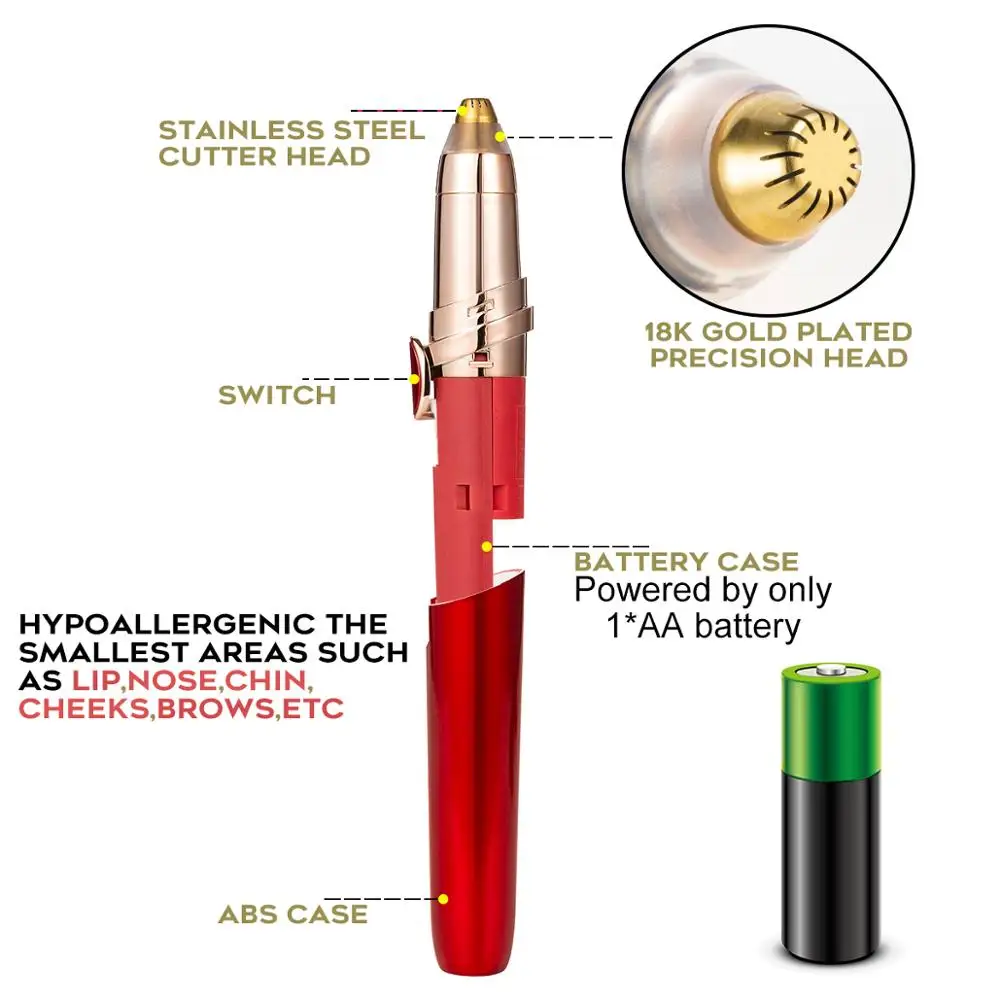 Электрические ножницы для стрижки бровей Триммер Эпилятор мини безболезненный