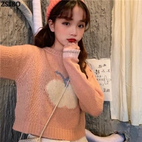 womens clothing 2021 blusas y2k knitted pullover fruit print hip hop spring autumn harajuku oversized outwear tops jumpers