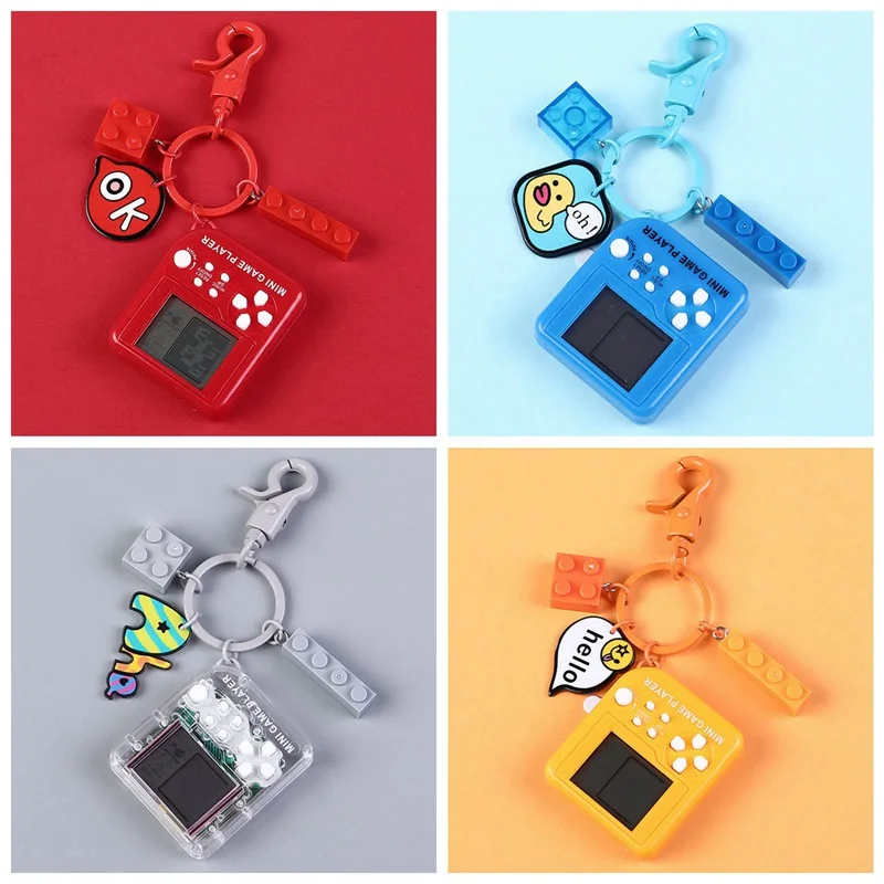 Креативный мини тетрис игровой автомобильный брелок подвеска для пары сумка