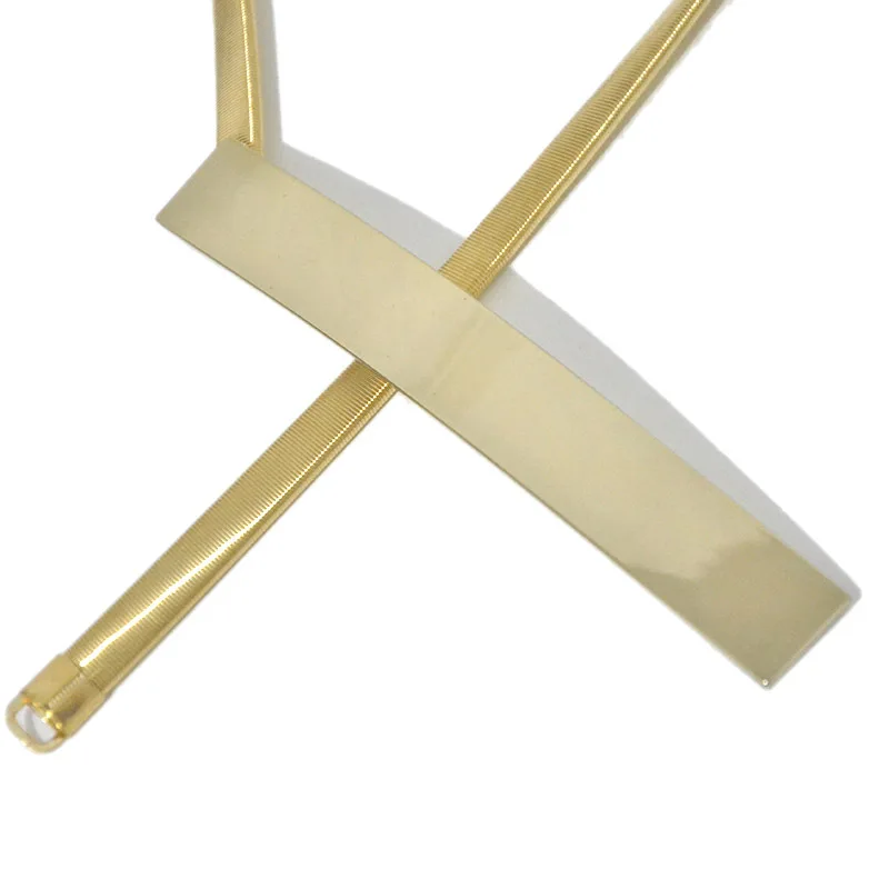 

Women Gold Metal Belt New Elastic Belts for Women Metal Buckle Stretch Waistband Dress Fashion