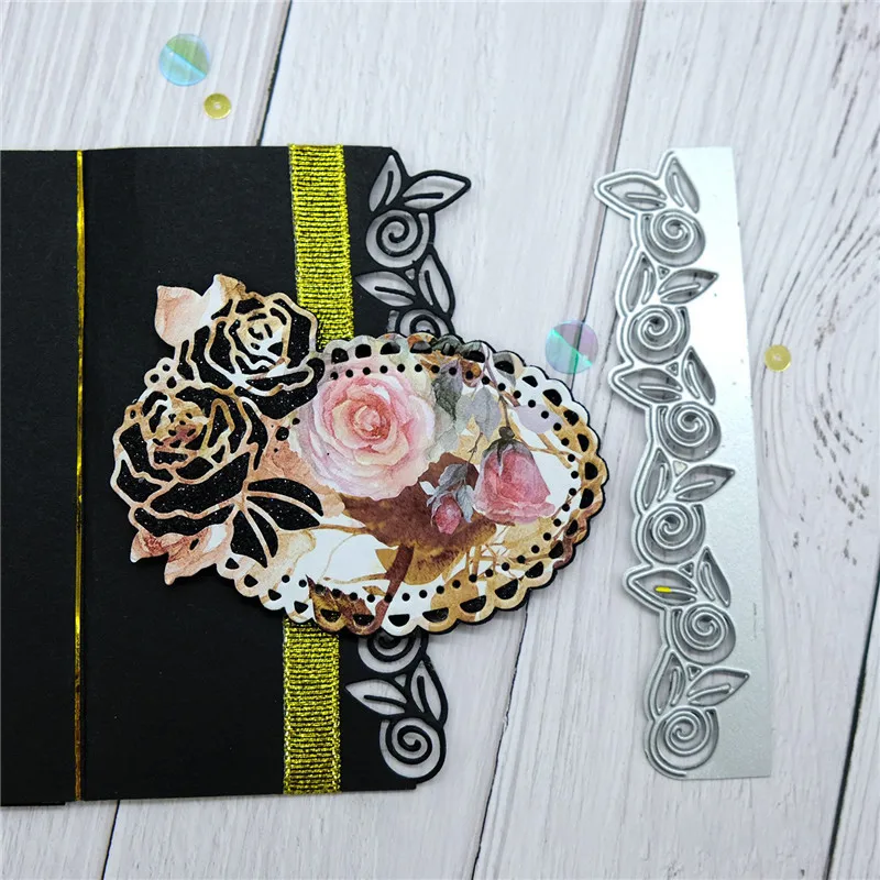 

YaMinSanNiO 1Pc Wave Border Frame Metal Cutting Dies Scrapbooking for Card Making Album Decorative Embossing Stencil 2019 New