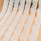 5 ярдовЛот, Высококачественная эластичная белая кружевная лента, нижнее белье, французская африканская кружевная ткань, кружевная отделка для шитья, вышивка