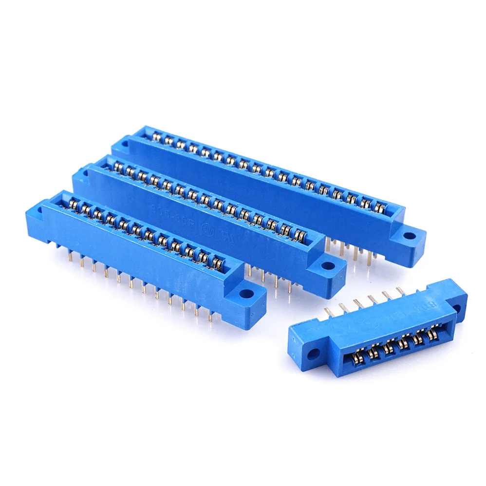 10 шт. фланец 805 разъем 3 96 мм Шаг 8 12 16 20 24 30 36 44 56 72 Pin PCB Золотой прорезь для пальца