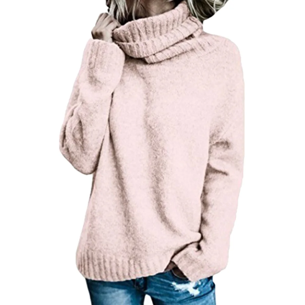 Womens Sweaters Winter Top Turtleneck Sweater Women Pullover Knitted Long Sleeved Soft Pullovers Loose large size | Женская одежда