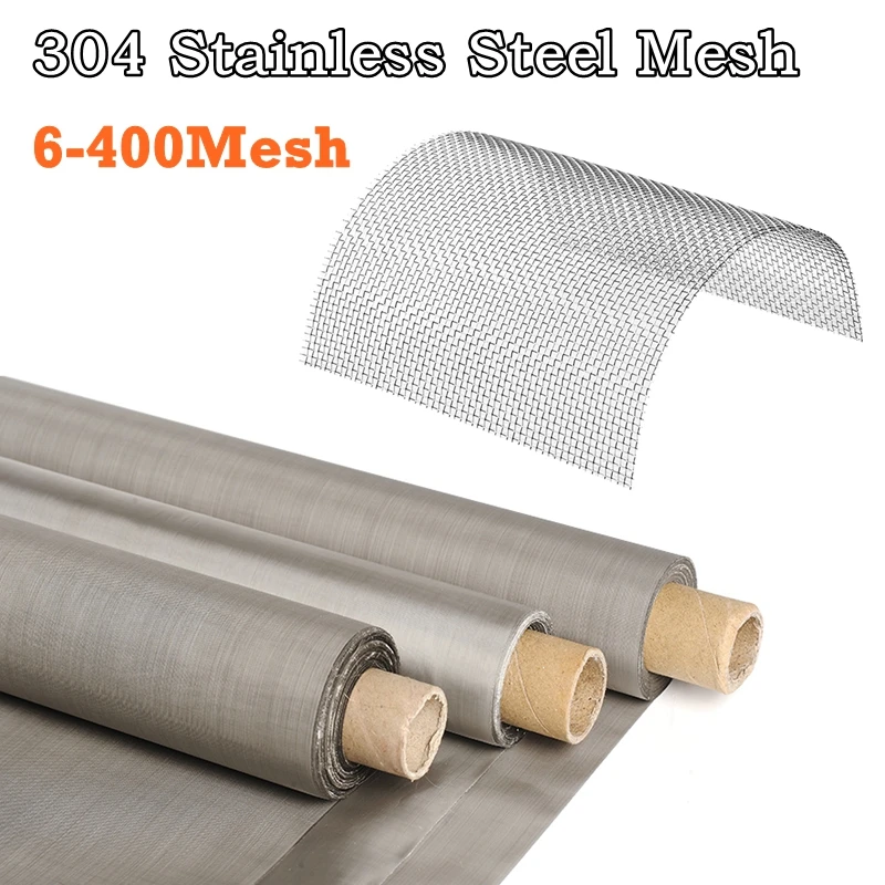 

304 Stainless Steel Mesh 50cm Width Food Filter Metal Net Filtration Woven Wire Sheet Screening Filter Home Kitchen Strainers