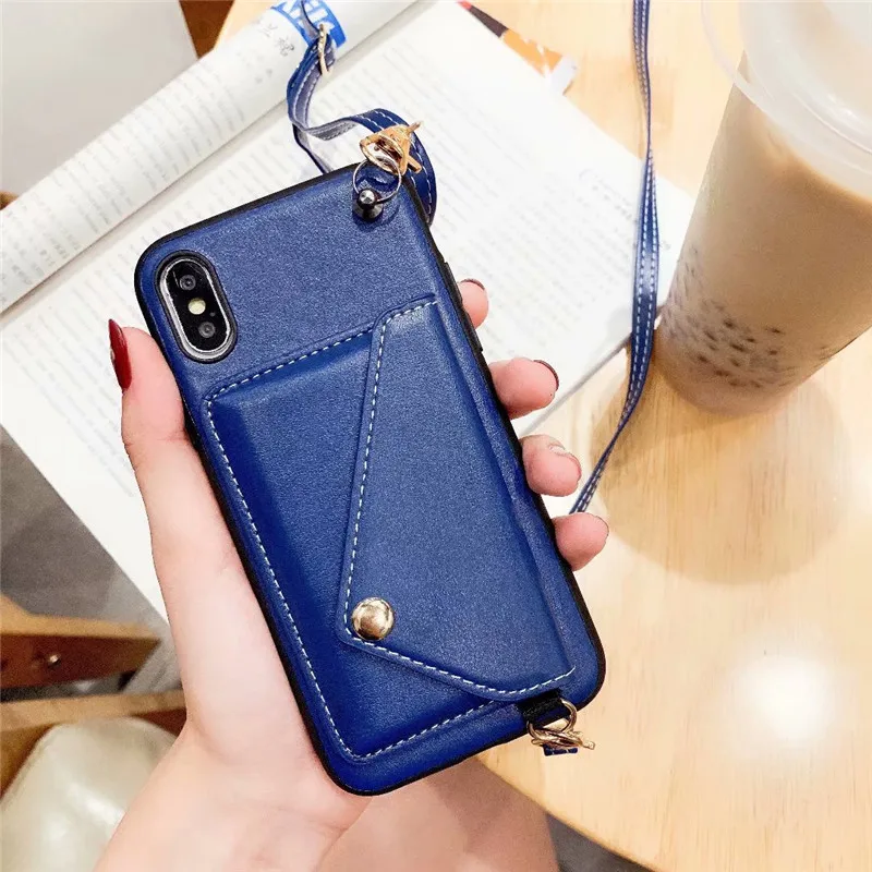 Чехол-Кошелек GYKZ из искусственной кожи для iPhone 7 X XS MAX XR 8 6 6s Plus бумажник с