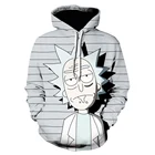 Модная новинка толстовка с 3D принтом серии Рик Мужская и Женская весенне-осенняя спортивная толстовка в полоску индивидуальный пуловер