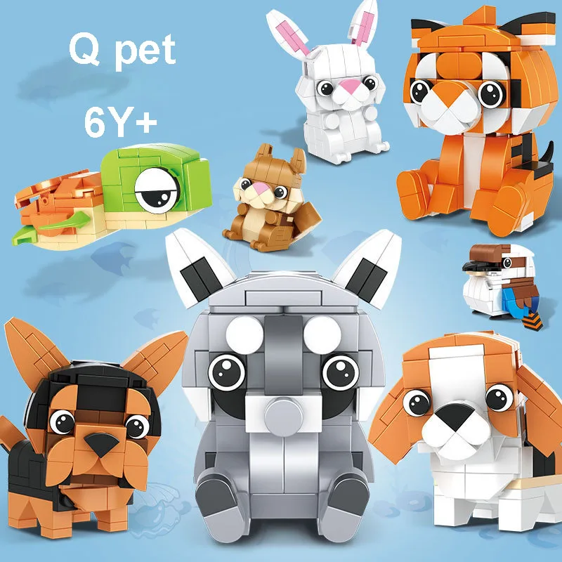 

120 шт., Детский конструктор «Зоопарк»