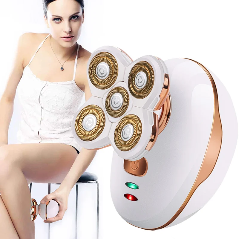 Электрическая Вращающаяся бритва с 5 плавающими головками перезаряжаемая через