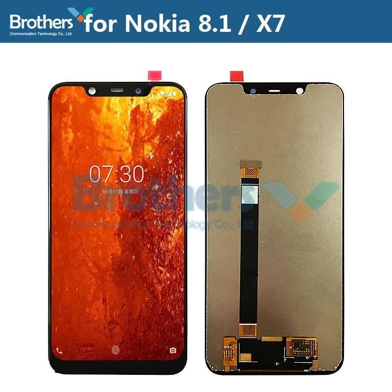 LCD Screen for Nokia 8.1 X7 LCD Display for Nokia X7 8.1 LCD Assembly Touch Screen Digitizer Phone Replacement Part Tested Work