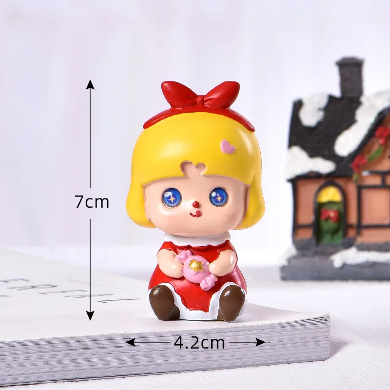 

Christmas Cute Cartoon Couple Santa Claus Elk Snowman Figurines Xmas Gift Desk Ornament Fairy Garden Moss Miniatures Home Decor